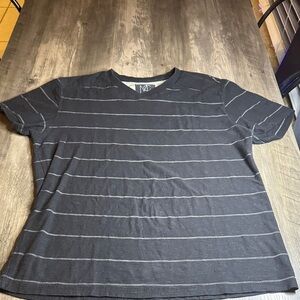 Classic Black Striped V-Neck Tee